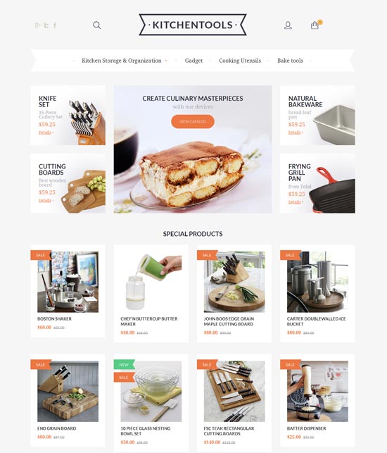 kitchen tools magento theme