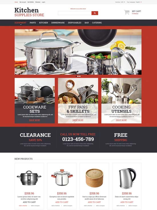 kitchen utensils magento theme 52485