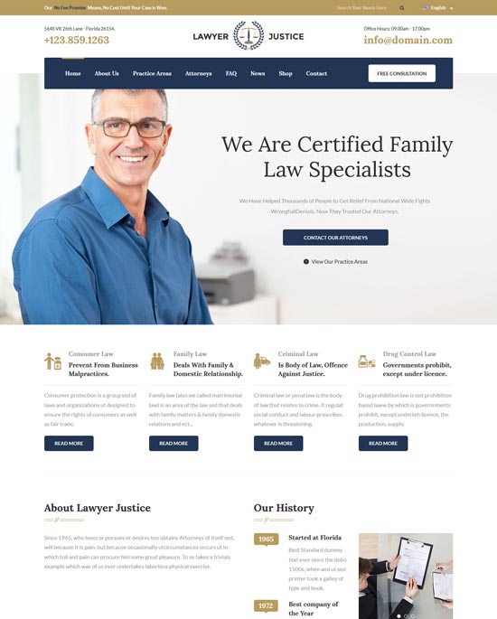 lawyer justice html template