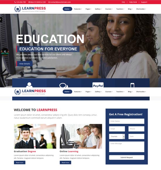 e learning css templates free