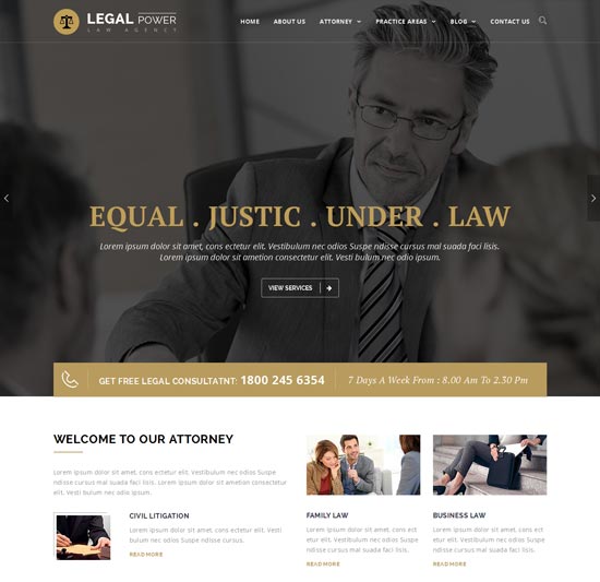 Legal Power - Law Firm HTML Template 