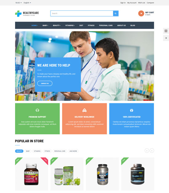 leo healthy care prestashop theme 