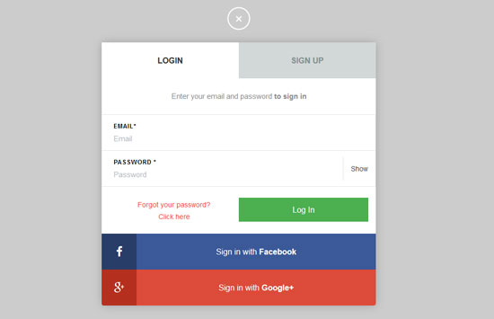 login and signup form html5 css3