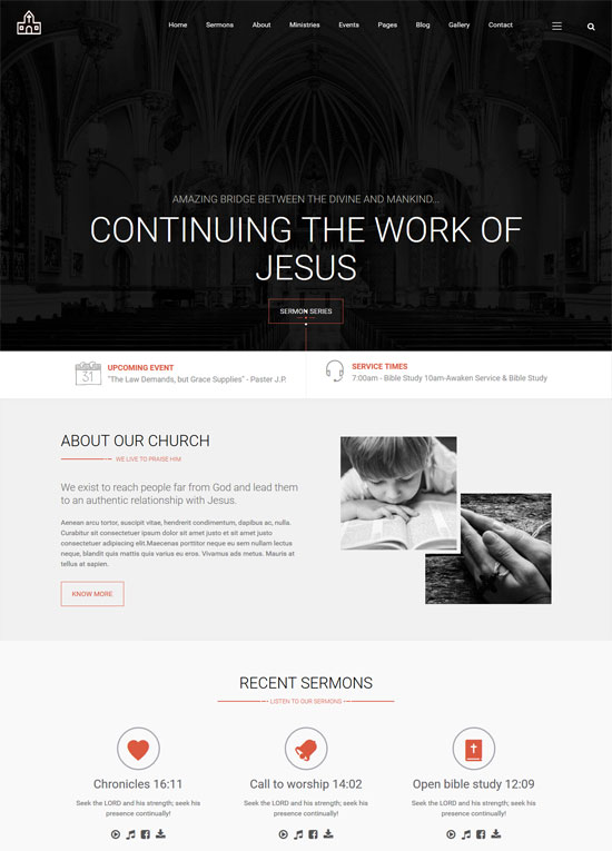 free church website templates designs