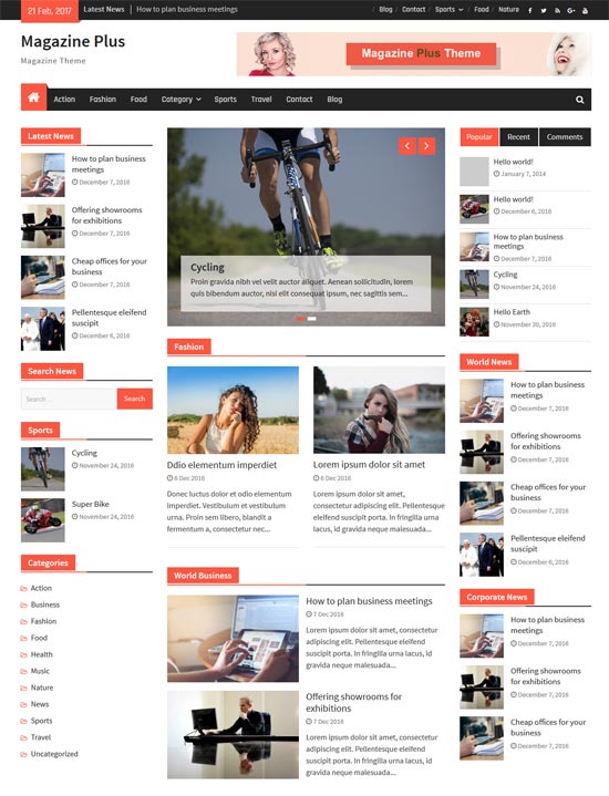 magazine plus free responsive wordpress theme 