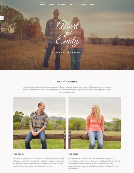 marry responsive html wedding template 
