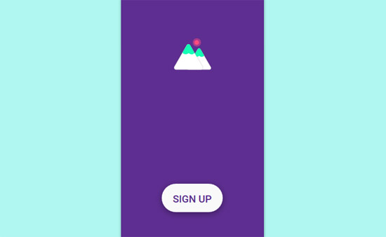 material design signup interaction 