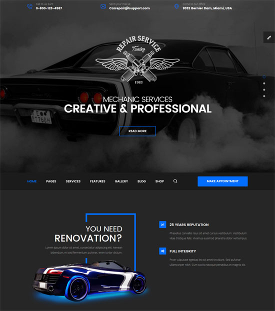 98 Best Car Auto Website Templates Free Premium FreshDesignweb