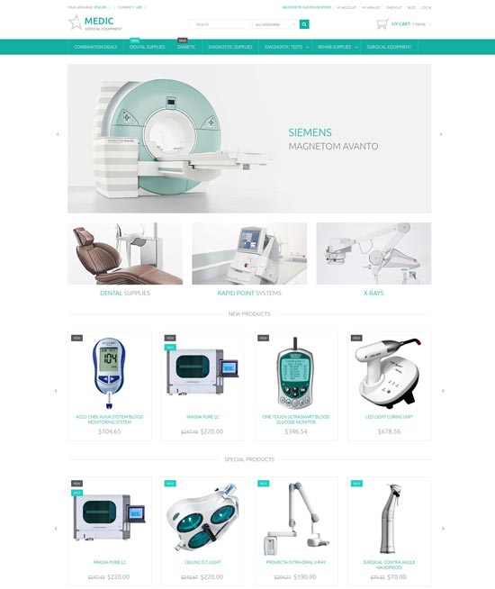 medical equipment magento theme 53530