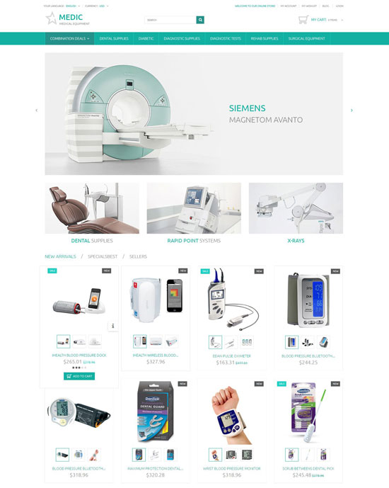 medical equipment prestashop theme