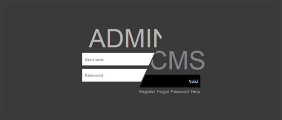 monotone admin login css