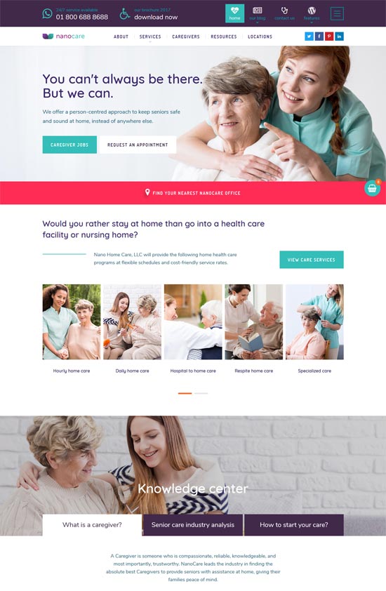 nanocare home health care wordpress theme