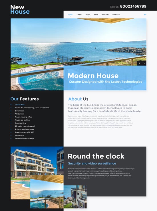 new house joomla template