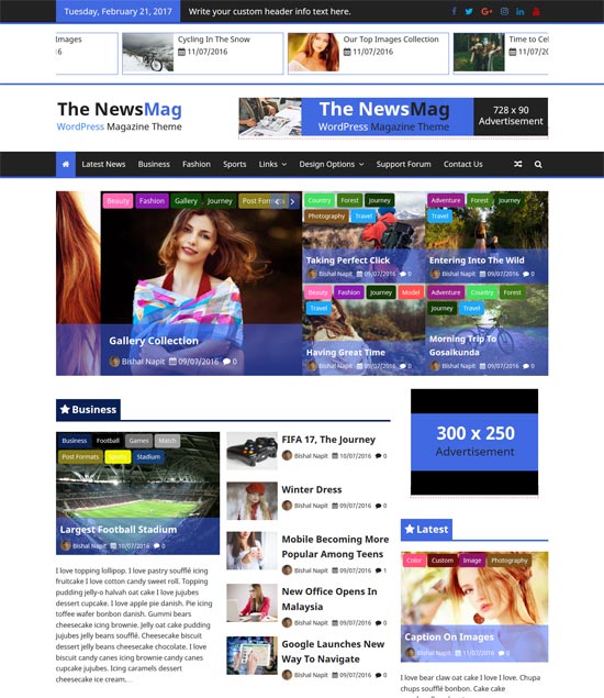 newsmag free wordpress theme