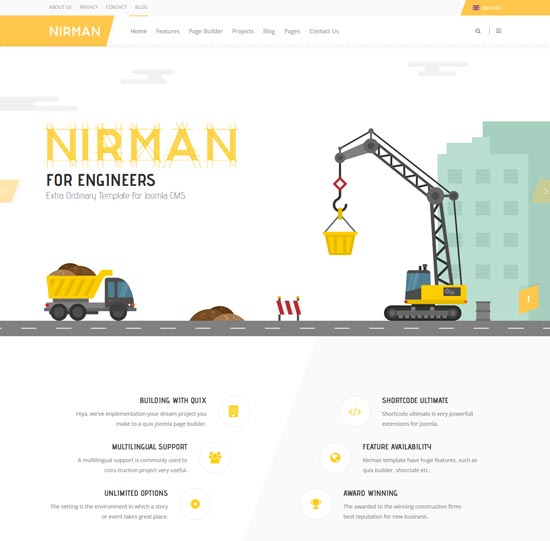 nirman construction joomla template 