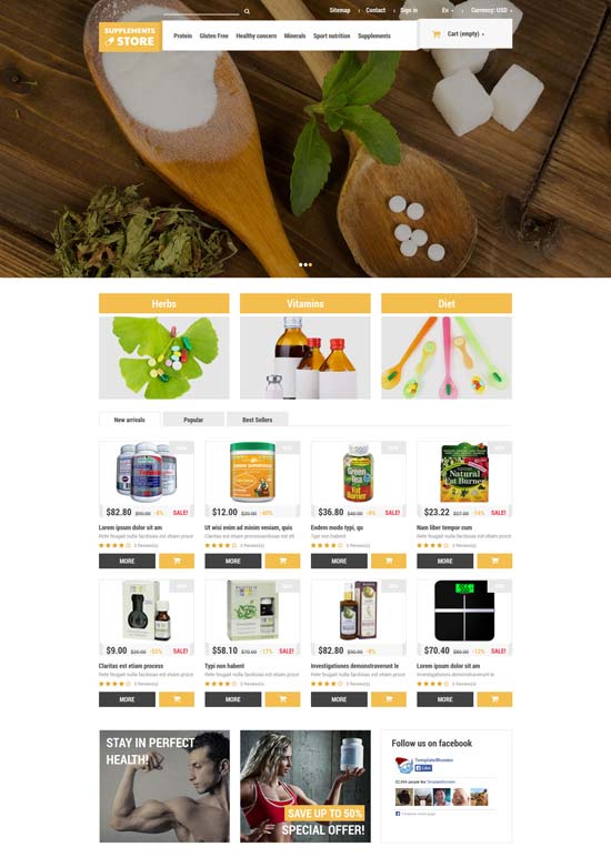 nutrition supplements prestashop theme 52915