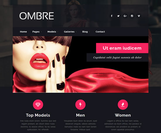 OMBRE - Model Agency Fashion Html Template 