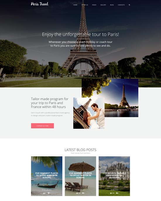 paris travel joomla template