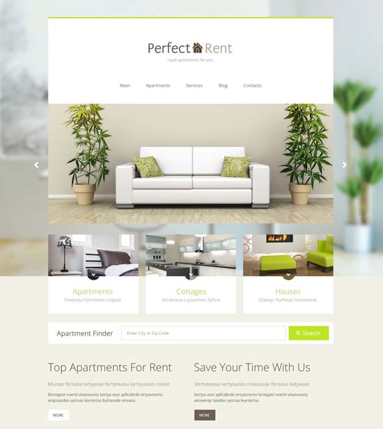 perfect rent joomla template