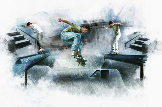 Create a Grungy Skateboard Photo Montage Poster