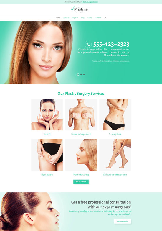 plastic surgery clinic joomla template