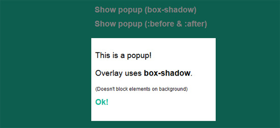 Popup Overlays in pure CSS 