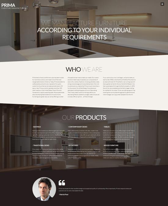 prima interior design furniture joomla template