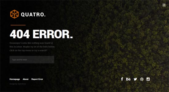 quatro free 404 page template