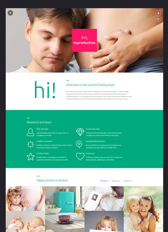 reproduction clinic joomla template