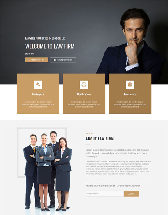 responsive law firm website template 