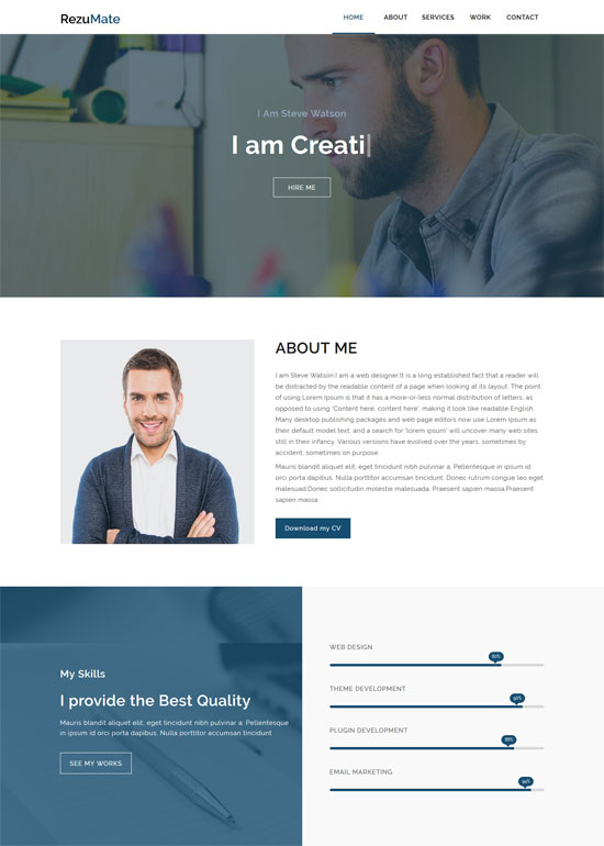 Personal Profile Template Free Download / Free One Page Resume