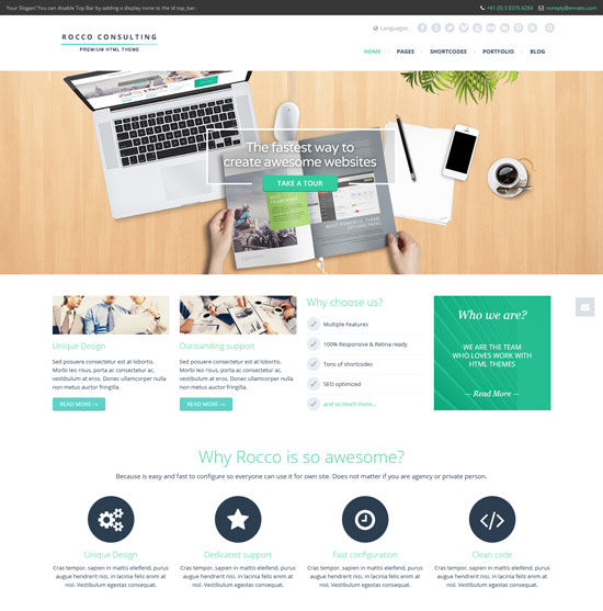 rocco flat html template