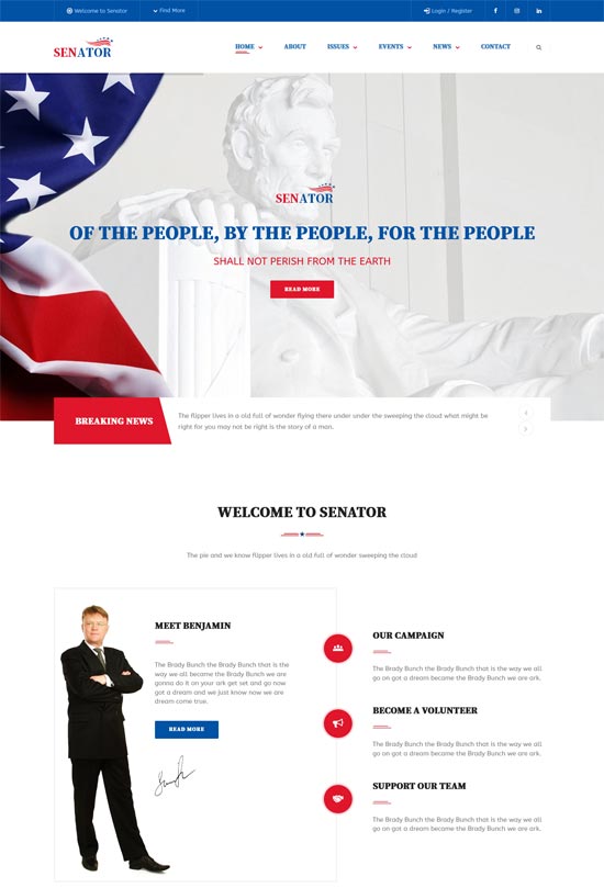 47 Best Political Website Templates 2023 freshDesignweb