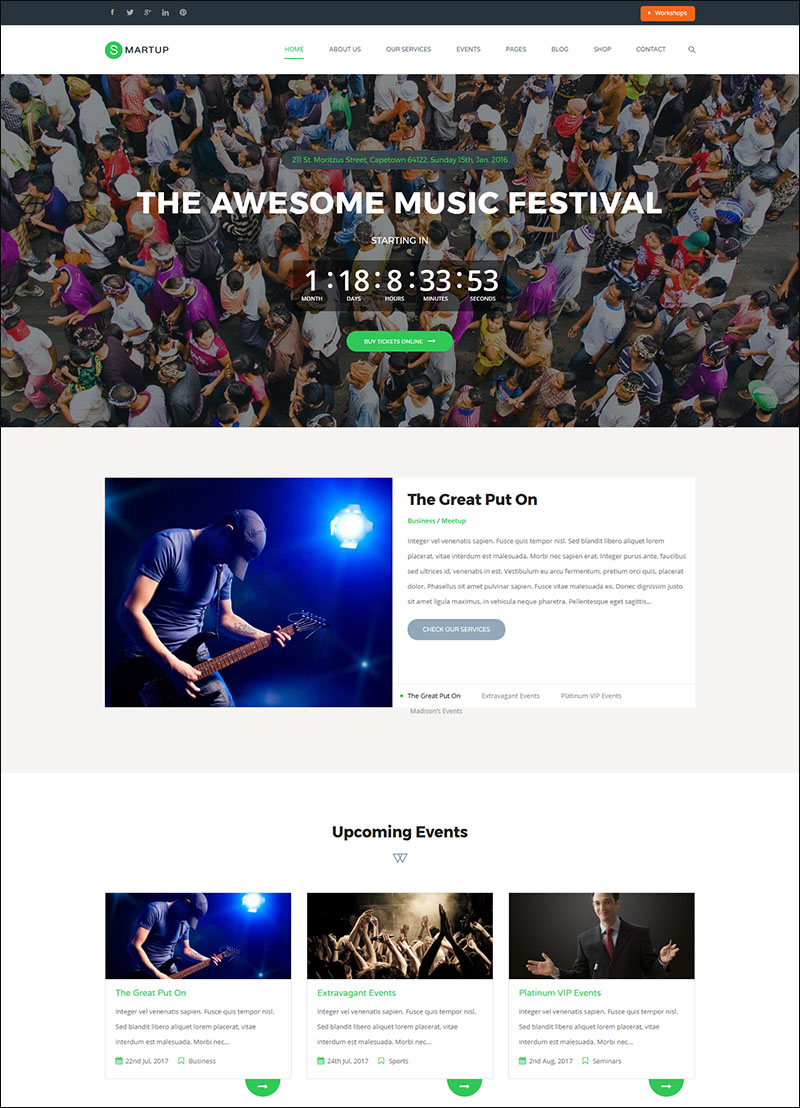 Smart Up - Conference & Event Management WordPress Theme