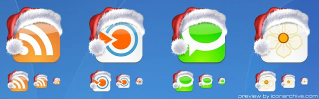 Christmas Social Bookmark Icons