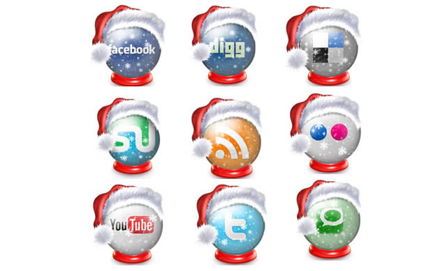 Free Holiday Social Icon Set