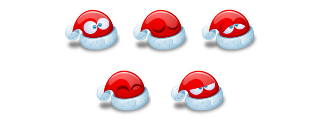 Santa Claus Hat Emoticons