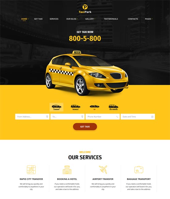 40 Best Car Rental Taxi Website Templates Free Premium FreshDesignweb