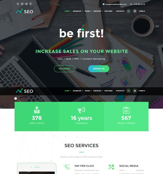 the seo web design WordPress theme 