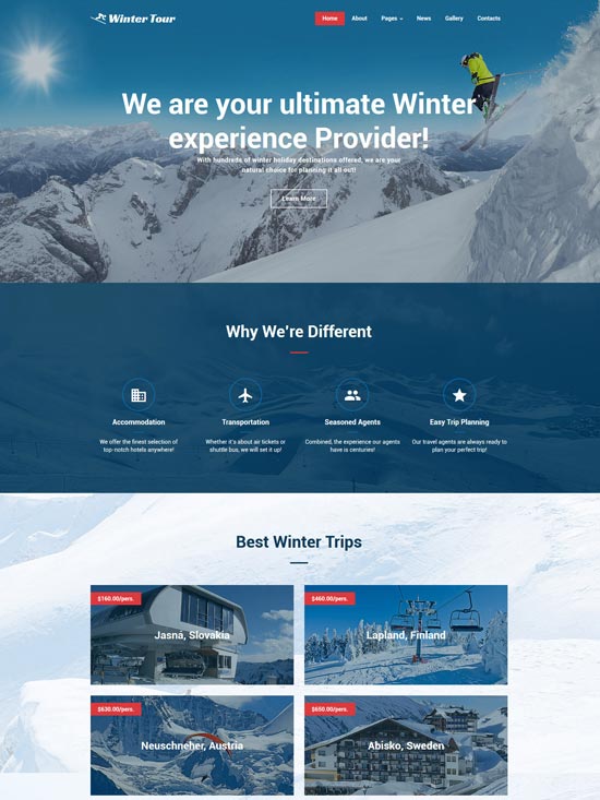 travel agency responsive joomla template