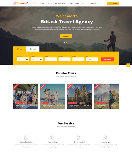 85 Best Travel Website Templates Free Premium Freshdesignweb