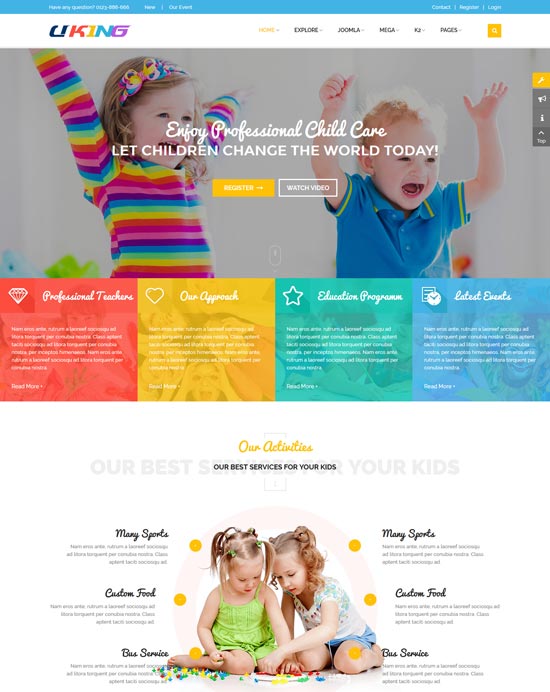 uking joomla kindergarten template 