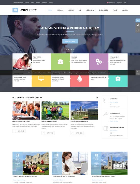 university education joomla template