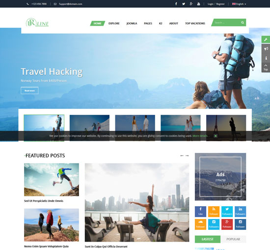 urline travel news joomla template 