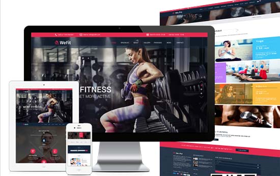 wefit sport gyms trainers joomla template 