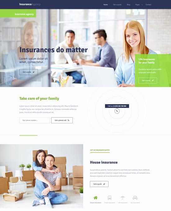 WordPress theme for insurance agency 