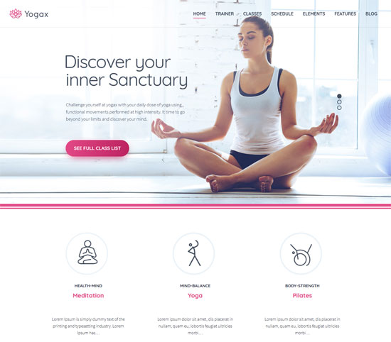 yoga x yoga wordpress theme 
