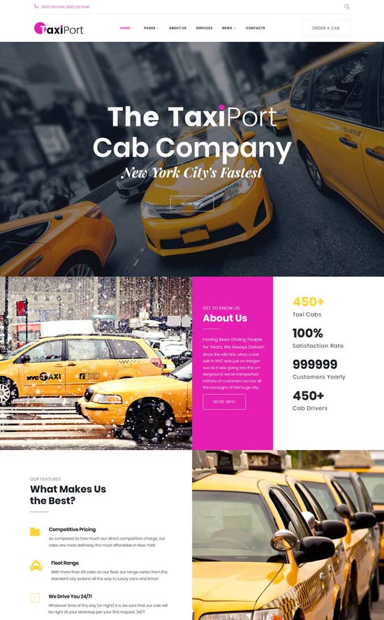 taxiport cab company wordpress