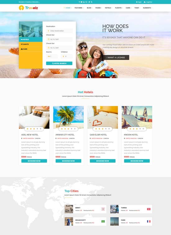 travelz tour booking html template