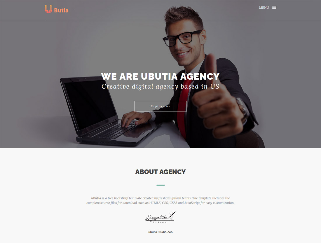 ubutia free html website template